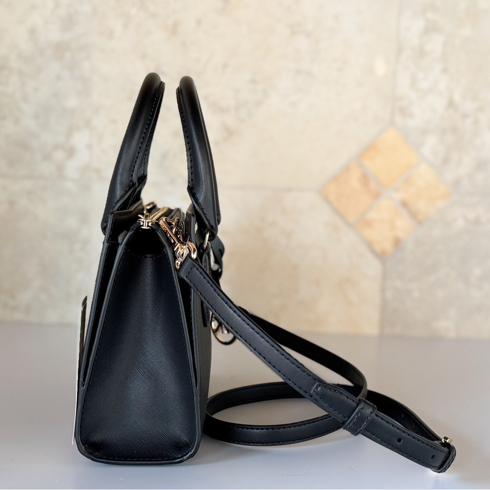 Michael Kors Sheila SM Black Satchel Shoulder Bag - Picture 4 of 11